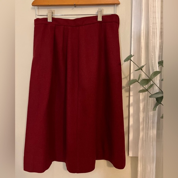 Plum Tree Dresses & Skirts - Chic Burgundy A-Line Skirt